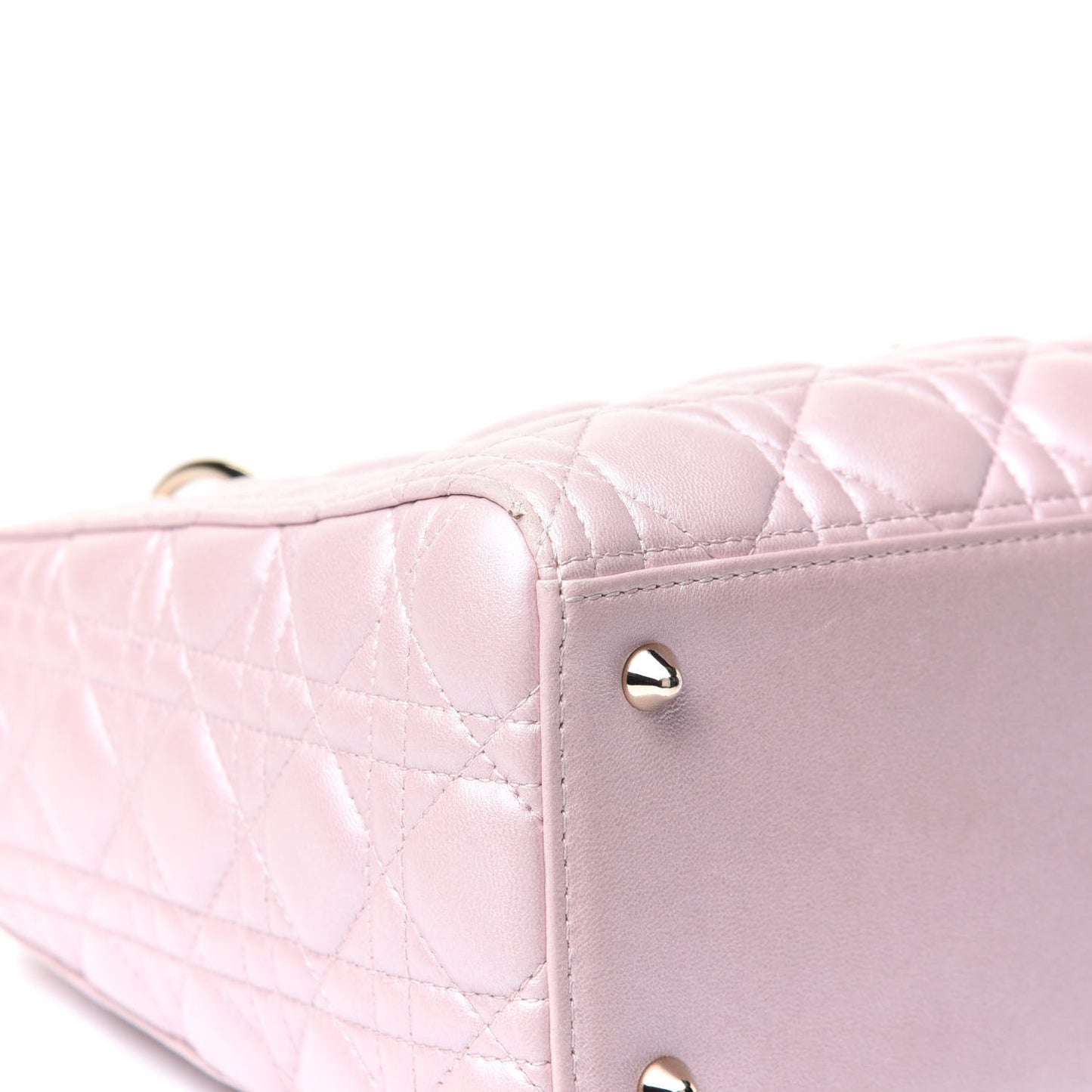 Pearly Lambskin Cannage Medium Lady Dior Lotus