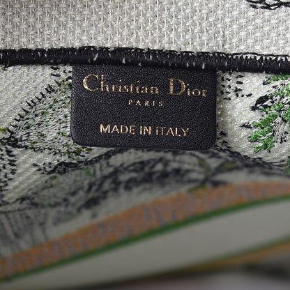 Christian Dior Canvas Embroidered Toile De Jouy Tropicalia Book Tote Green 6 of 9