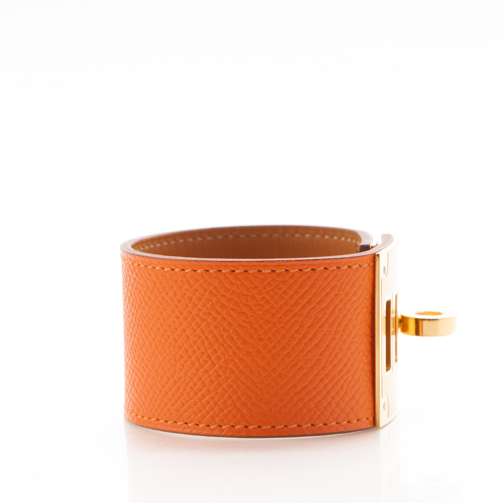 Hermes Epsom Kelly Dog Bracelet Orange 3 of 7