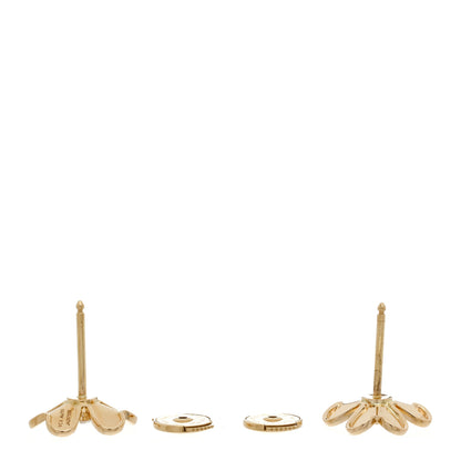 Van Cleef & Arpels 18K Yellow Gold Diamond Mini Frivole Earrings 4 of 5