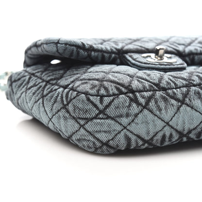 Chanel Washed Denim Quilted Small Denimpression Flap Blue Black 8 of 11