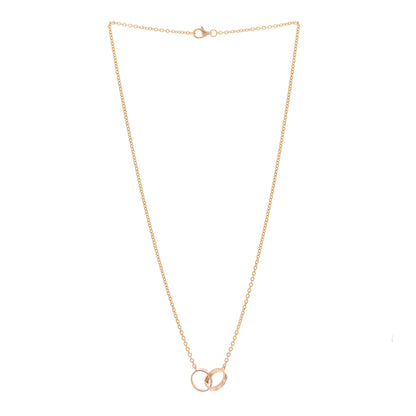 Cartier 18K Pink Gold Interlocking LOVE Necklace 2 of 9