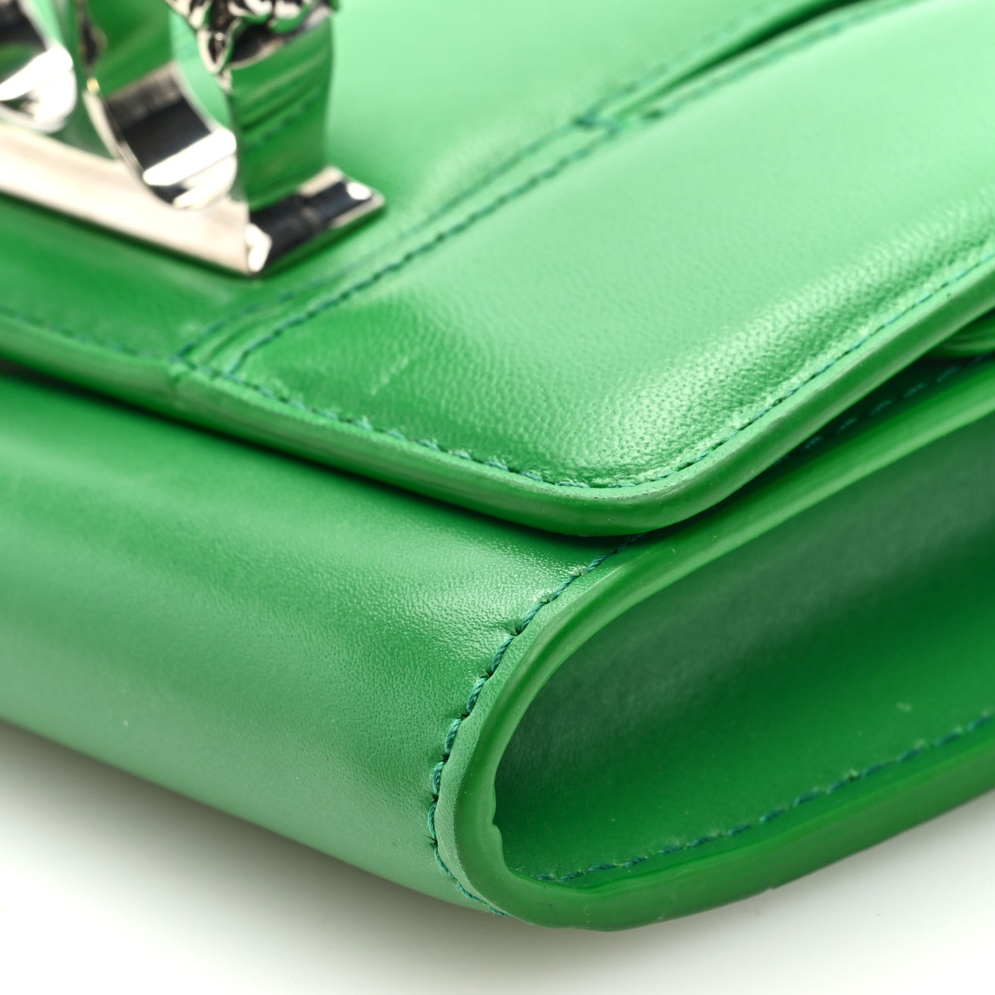 Calfskin Small Slash Bag Bright Green