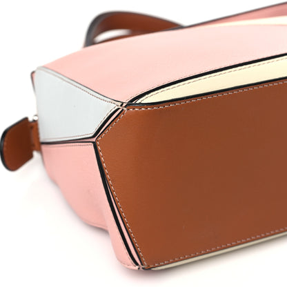 Loewe Calfskin Small Puzzle Bag Soft Pink Tan White 8 of 9