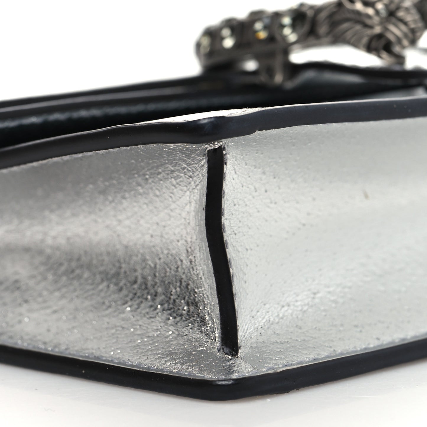 Metallic Calfskin Super Mini Dionysus Shoulder Bag Silver