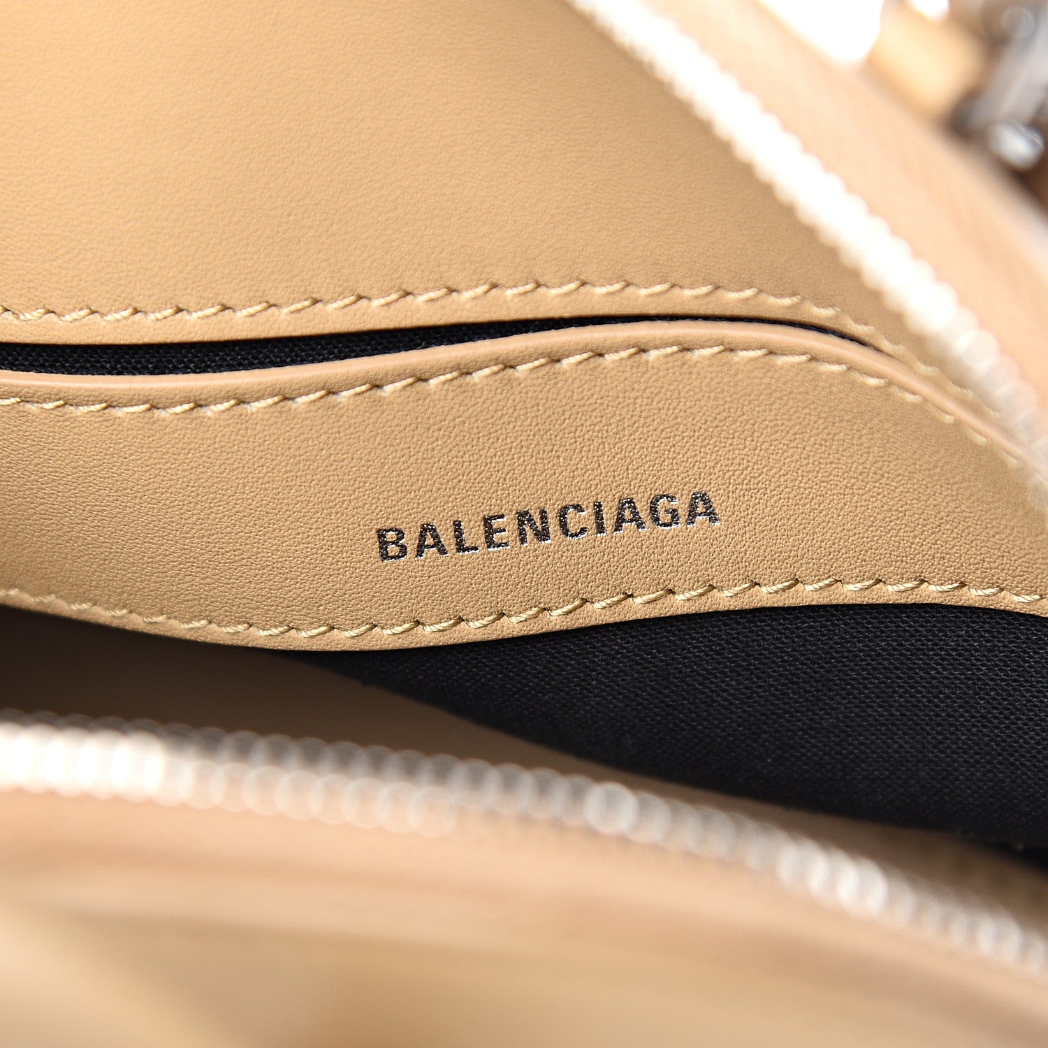 Balenciaga Calfskin Happy Sad XXS Ville Top Handle Bag Light Brown 5 of 8