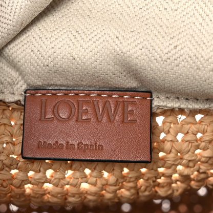Loewe Calfskin Raffia Anagram Paulas Ibiza Pochette Bag Natural Tan 6 of 10