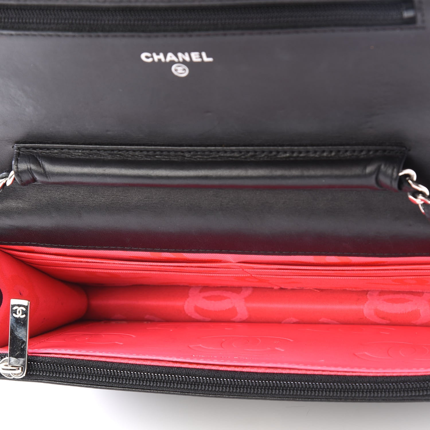 Chanel Calfskin Quilted Cambon Wallet On Chain WOC Black 4 of 9
