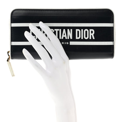 Christian Dior Calfskin Vibe Zip Wallet Blue White 2 of 7