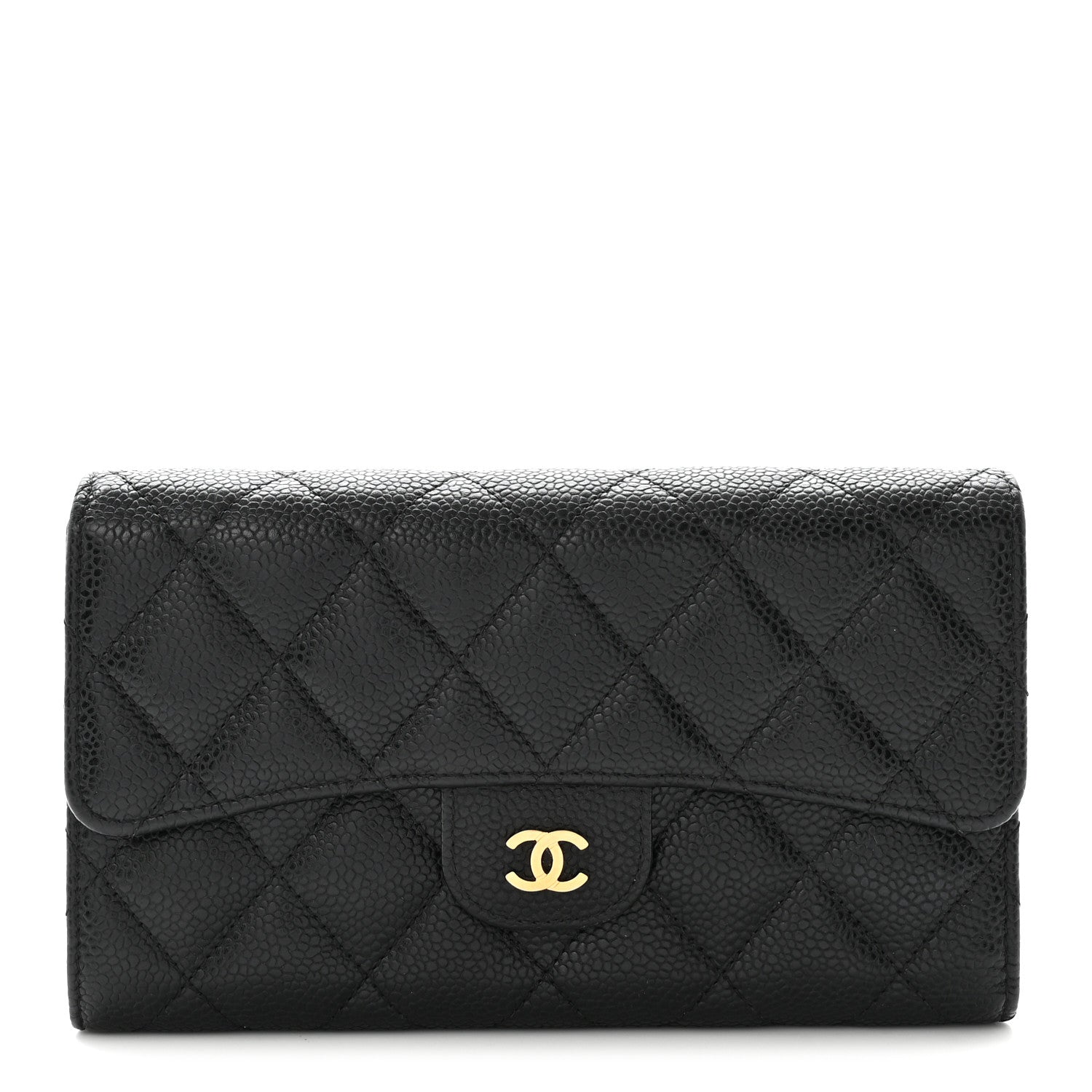Chanel Caviar Quilted Large Flap Wallet Black 1 of 8