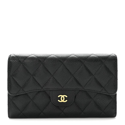 Chanel Caviar Quilted Large Flap Wallet Black 1 of 8