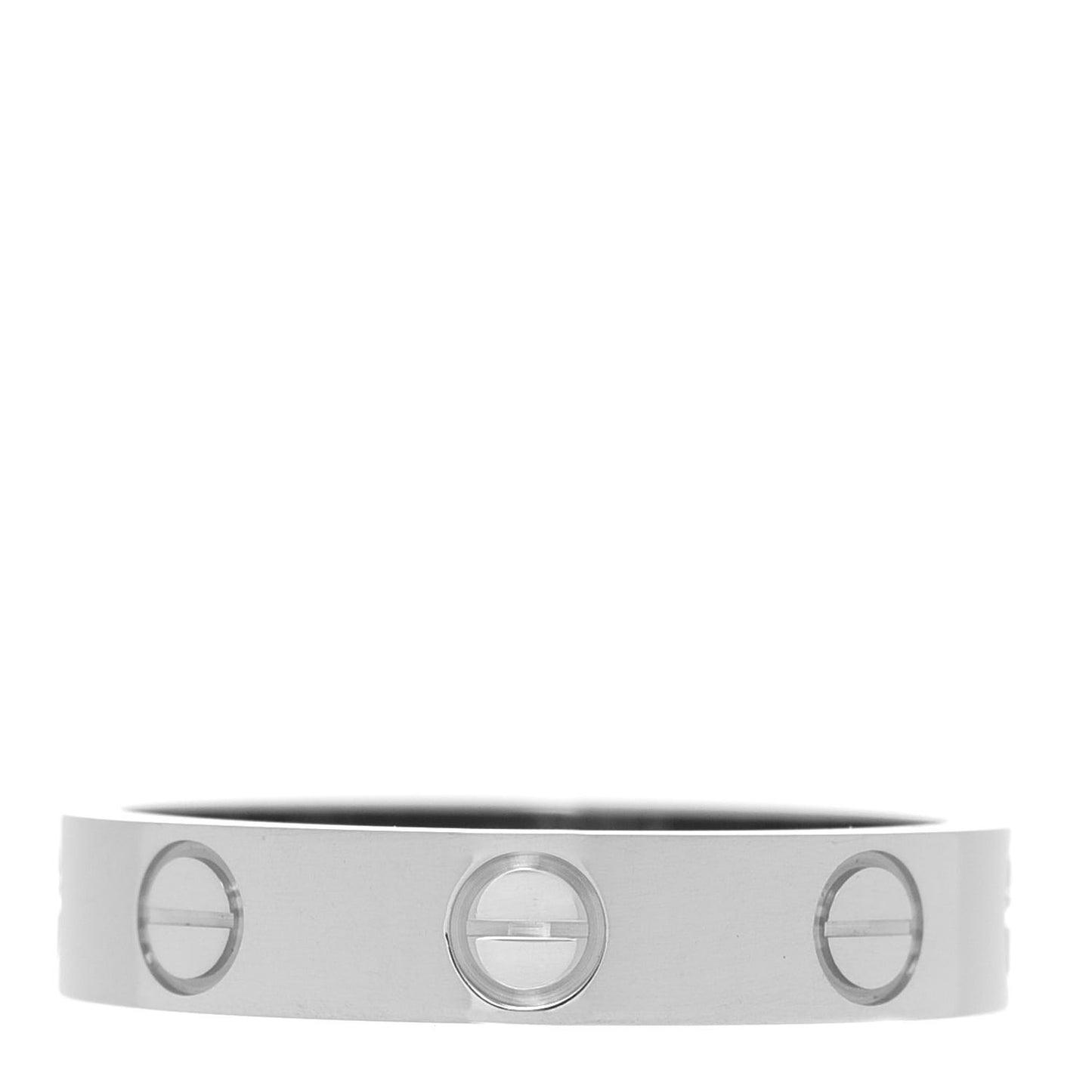 18K White Gold 3.5mm LOVE Wedding Band Ring 50 5.25