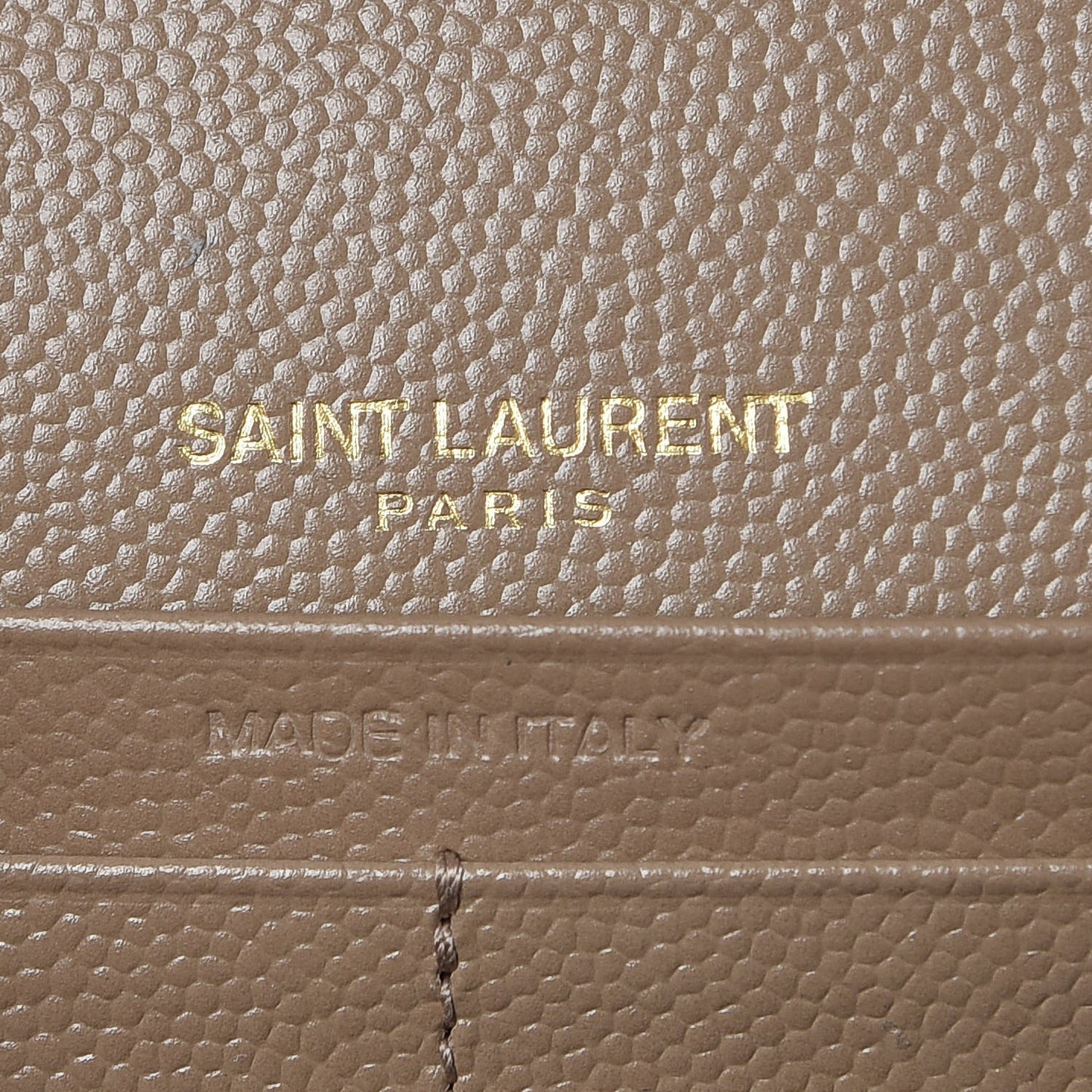 Grain De Poudre Matelasse Chevron Monogram Chain Wallet Light Taupe