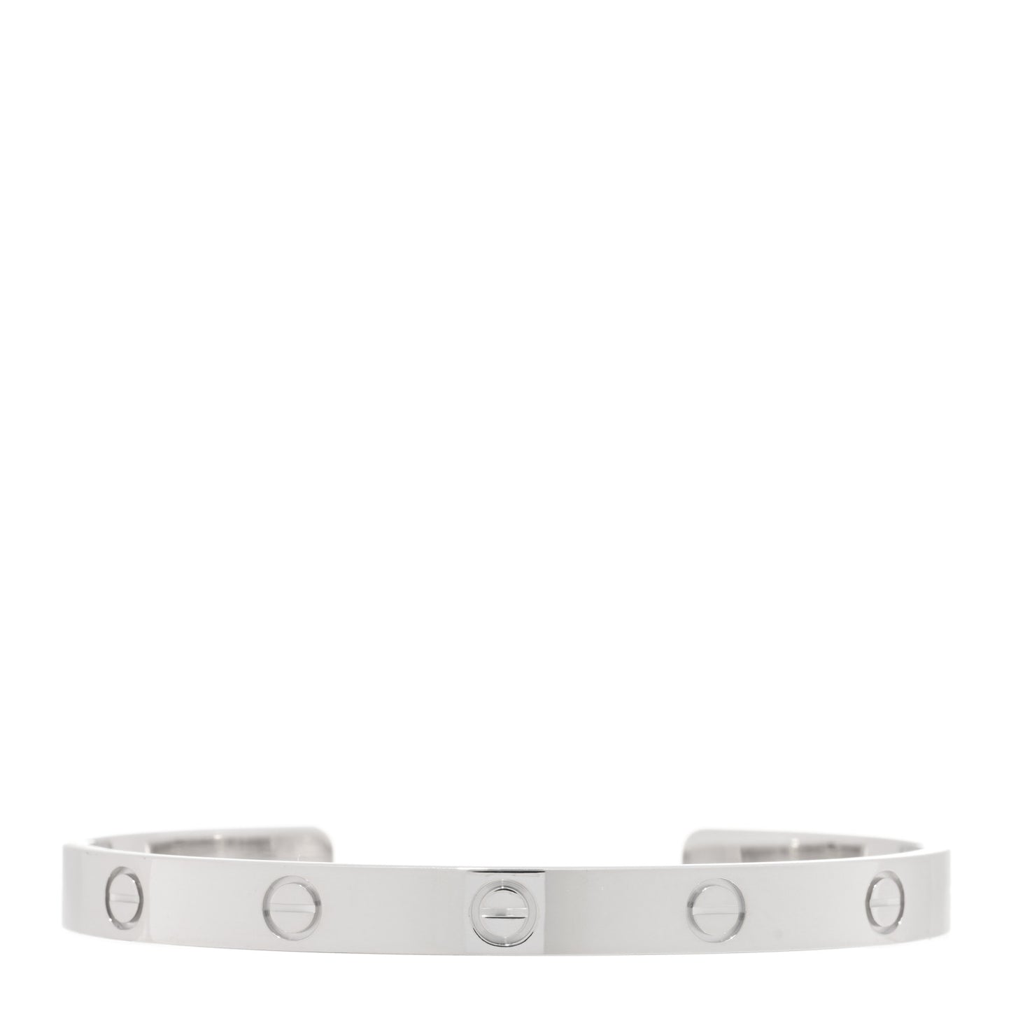 18K White Gold LOVE Cuff Bracelet 18
