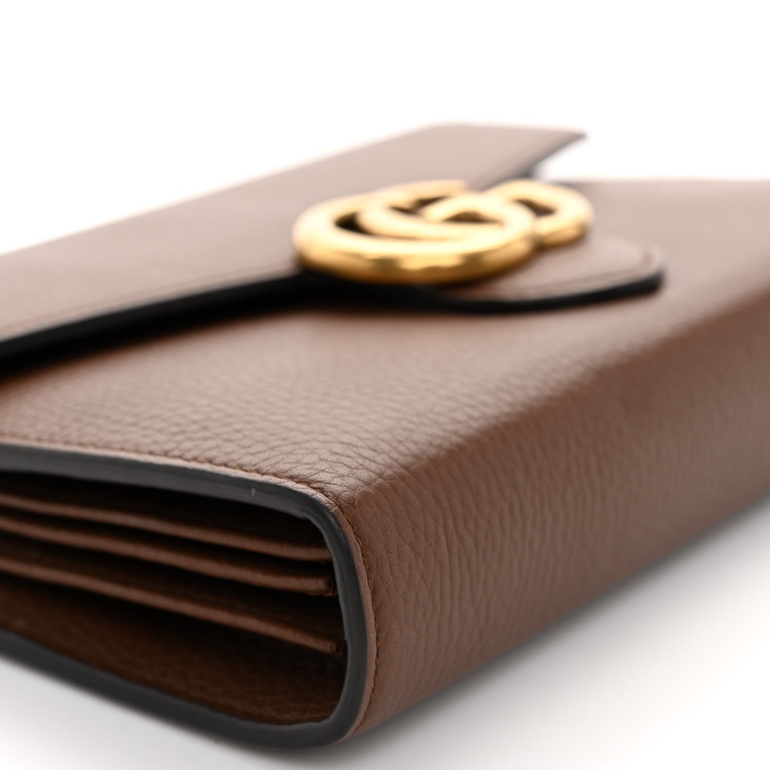 Gucci Cellarius Calfskin GG Marmont Chain Wallet Nut Brown 9 of 11