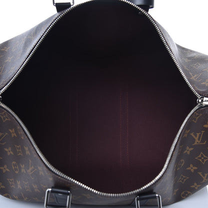 Louis Vuitton Monogram Macassar Keepall Bandouliere 45 5 of 7