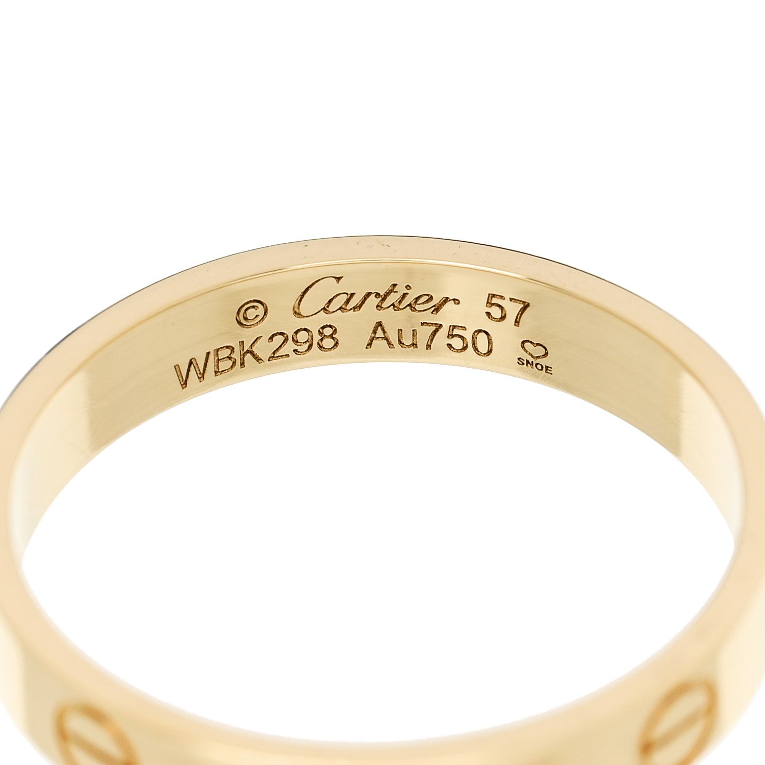 Cartier 18K Yellow Gold 3.5mm LOVE Wedding Band Ring 57 8 4 of 5