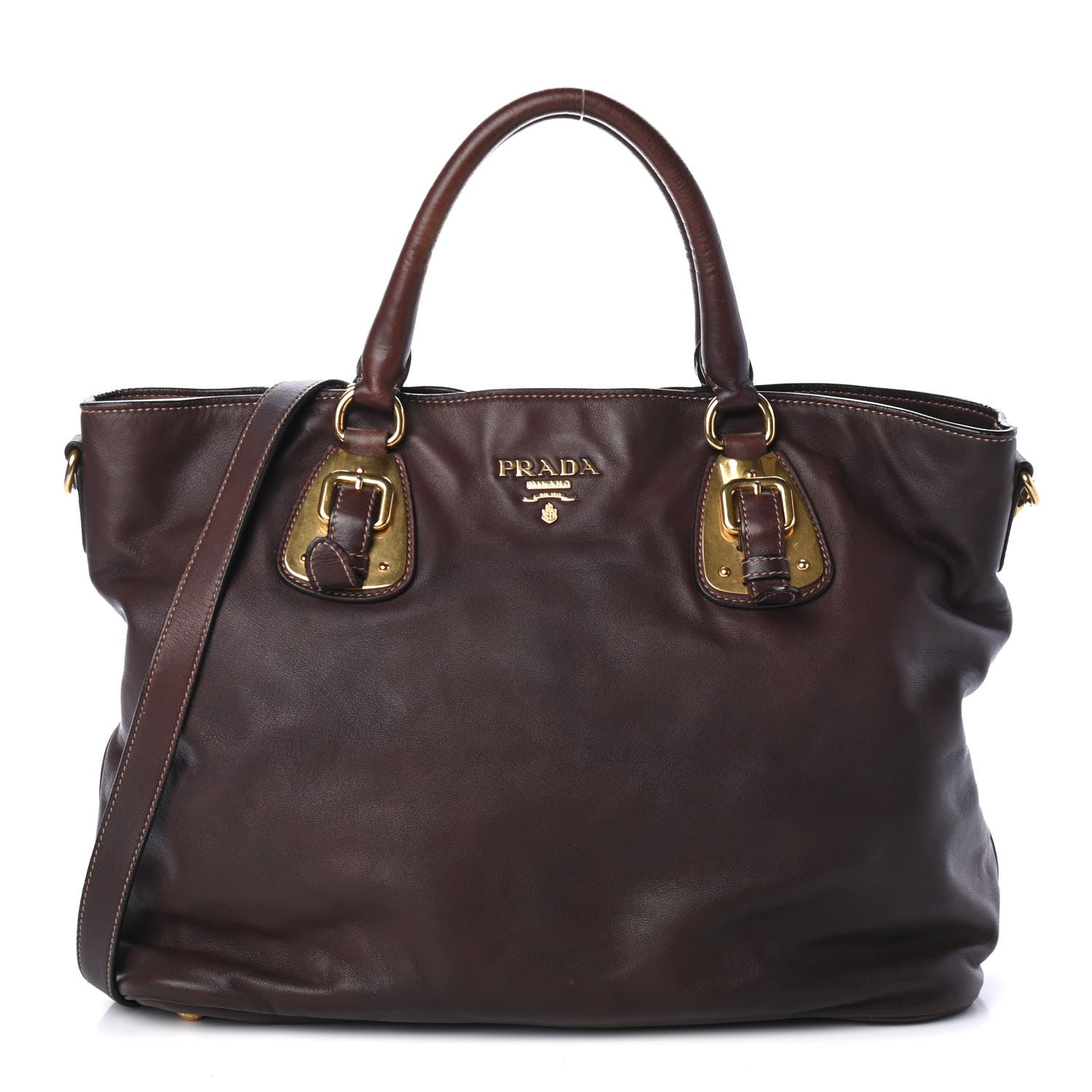 Prada Soft Calf Shopping Tote Nocciolo 1 of 4