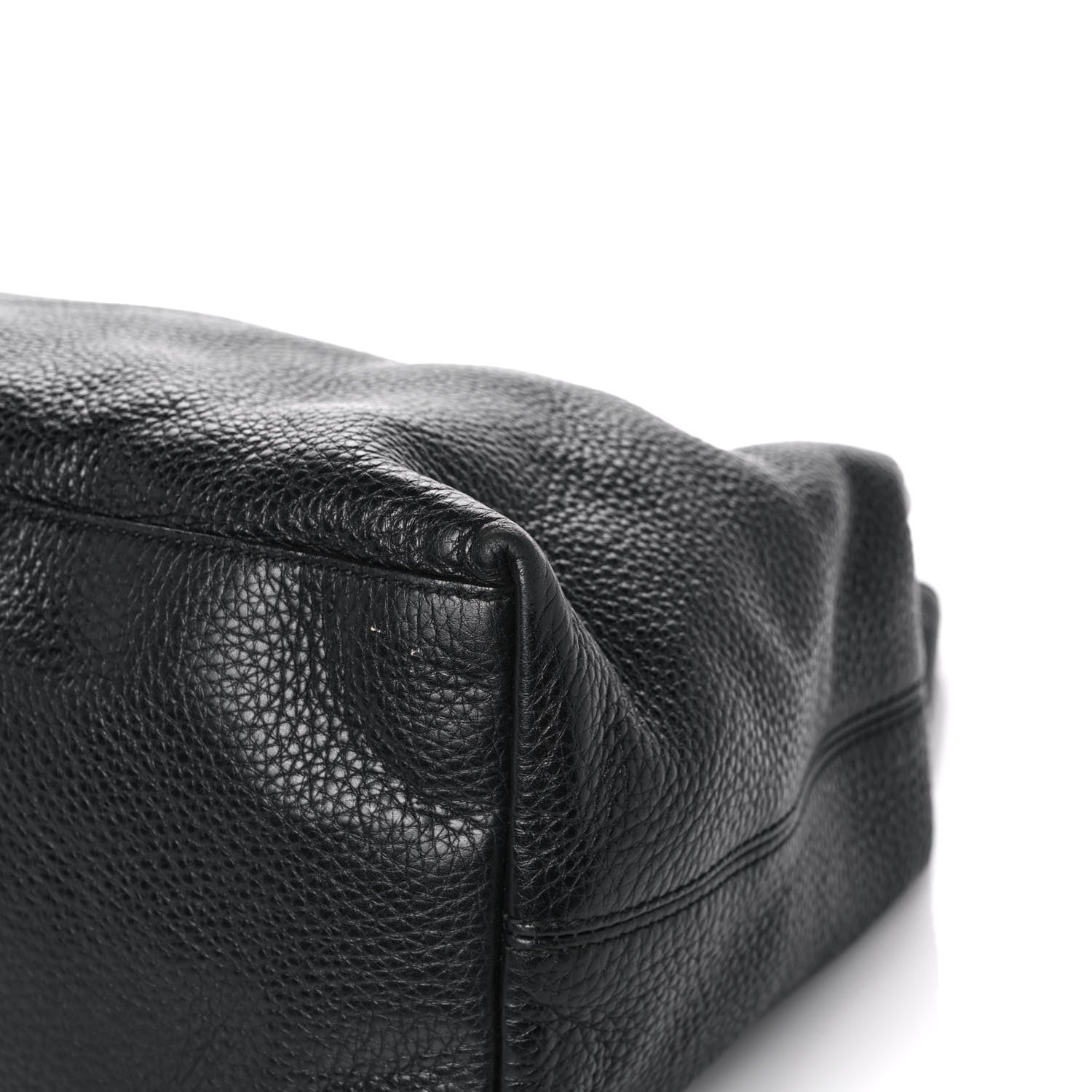 Gucci Pebbled Calfskin Large Soho Chain Shoulder Bag Black 6 of 18