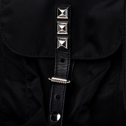 Prada Nylon New Vela Studded Backpack Black 16 of 18