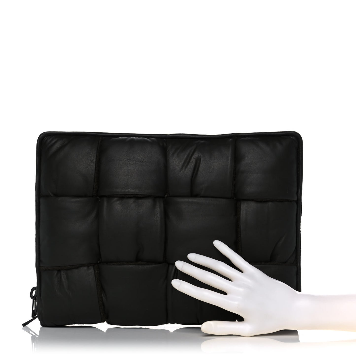 Calfskin Maxi Intrecciato Puffy Laptop Pouch Camping