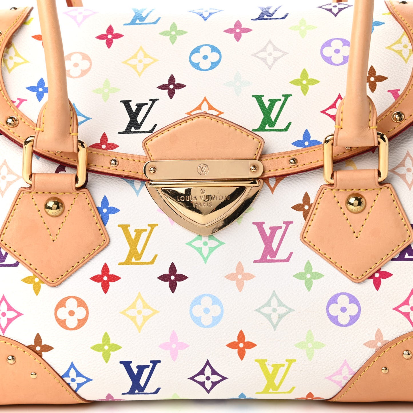 Monogram Multicolor Beverly GM White