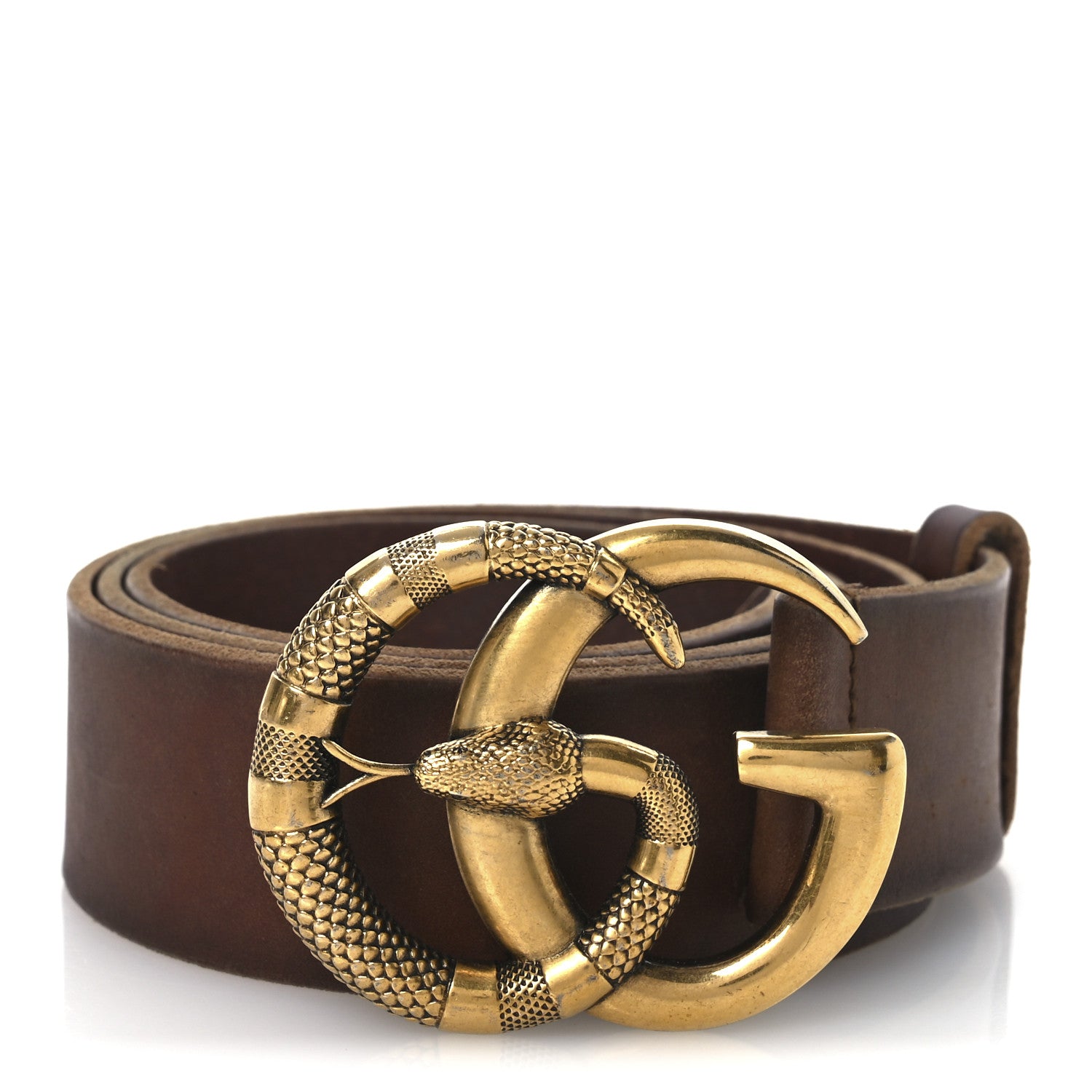 Gucci Faded Calfskin Snake Double G 40mm Belt 90 36 Cuir 1 of 9