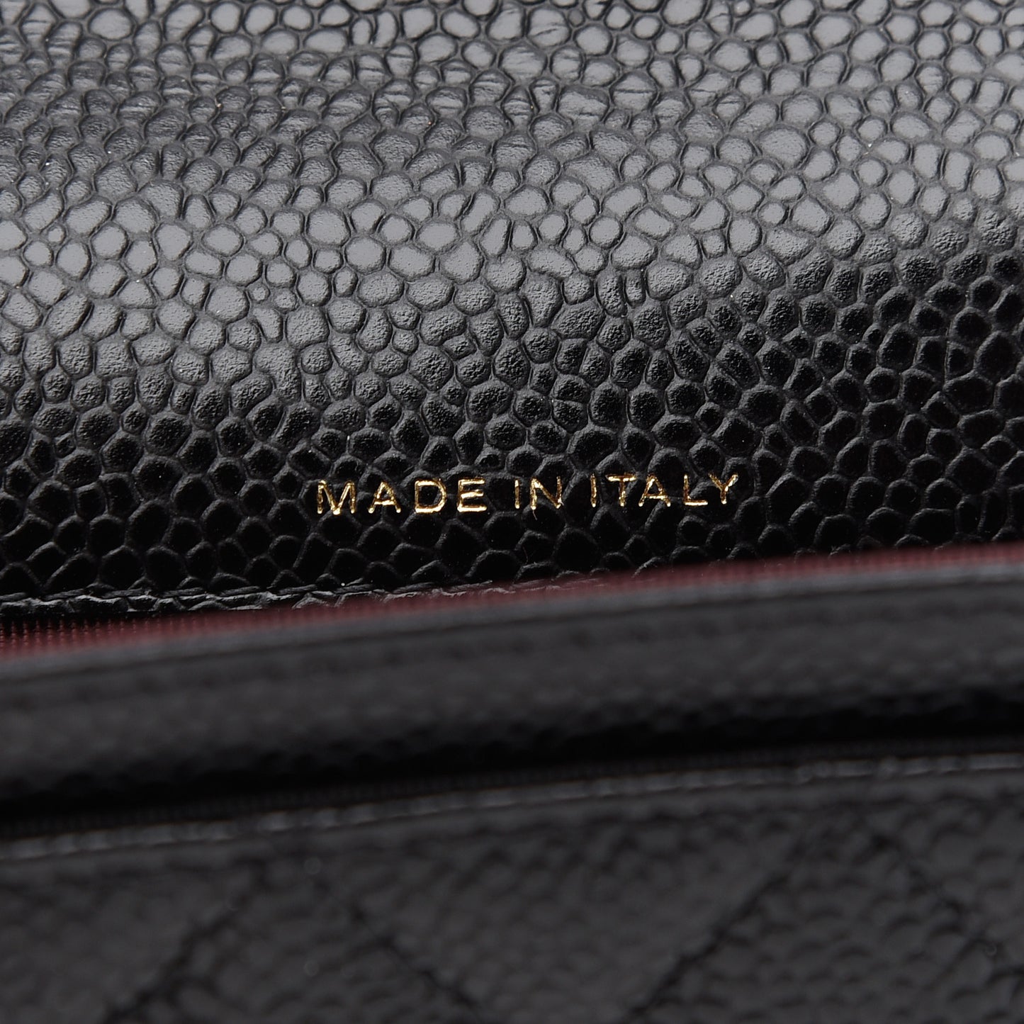 Caviar Quilted Flap Card Holder Wallet Black