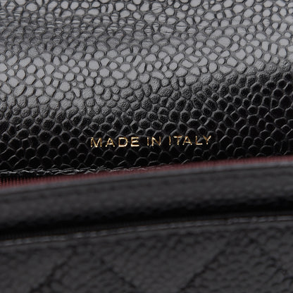Chanel Caviar Quilted Flap Card Holder Wallet Black 7 of 9