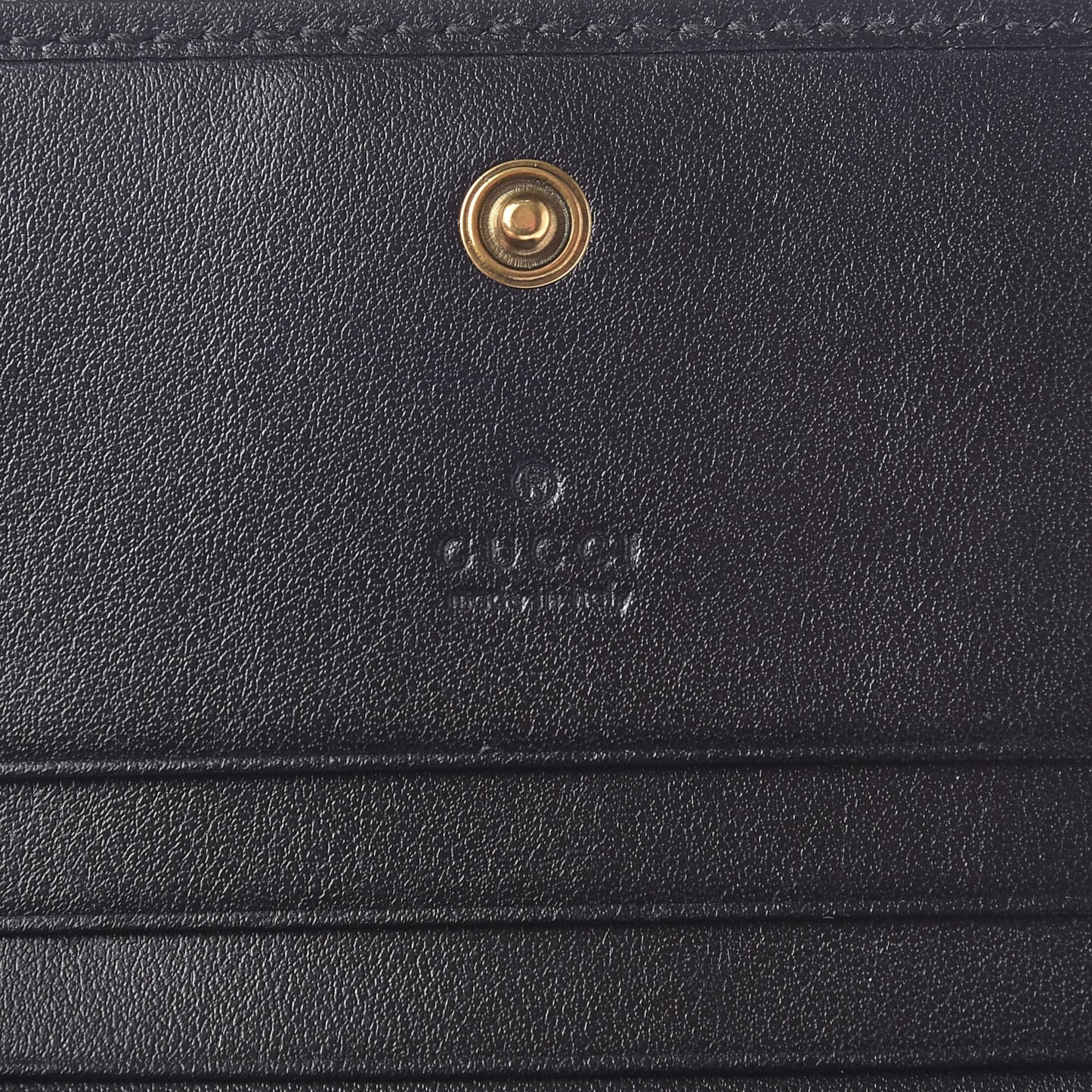 Calfskin Matelasse GG Marmont Card Case Wallet Black