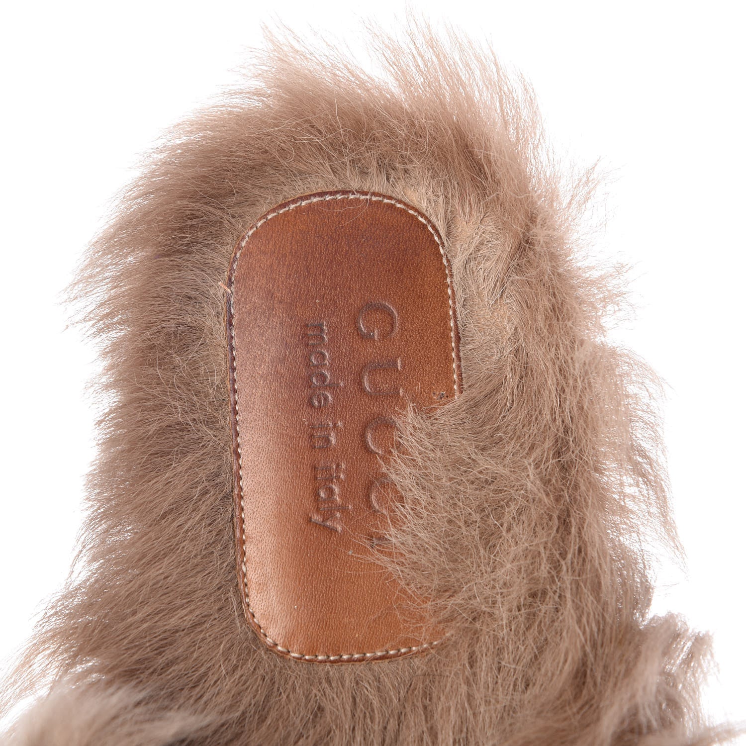 Gucci Canvas Fur Mens Princetown Slippers 8 Black White 7 of 12