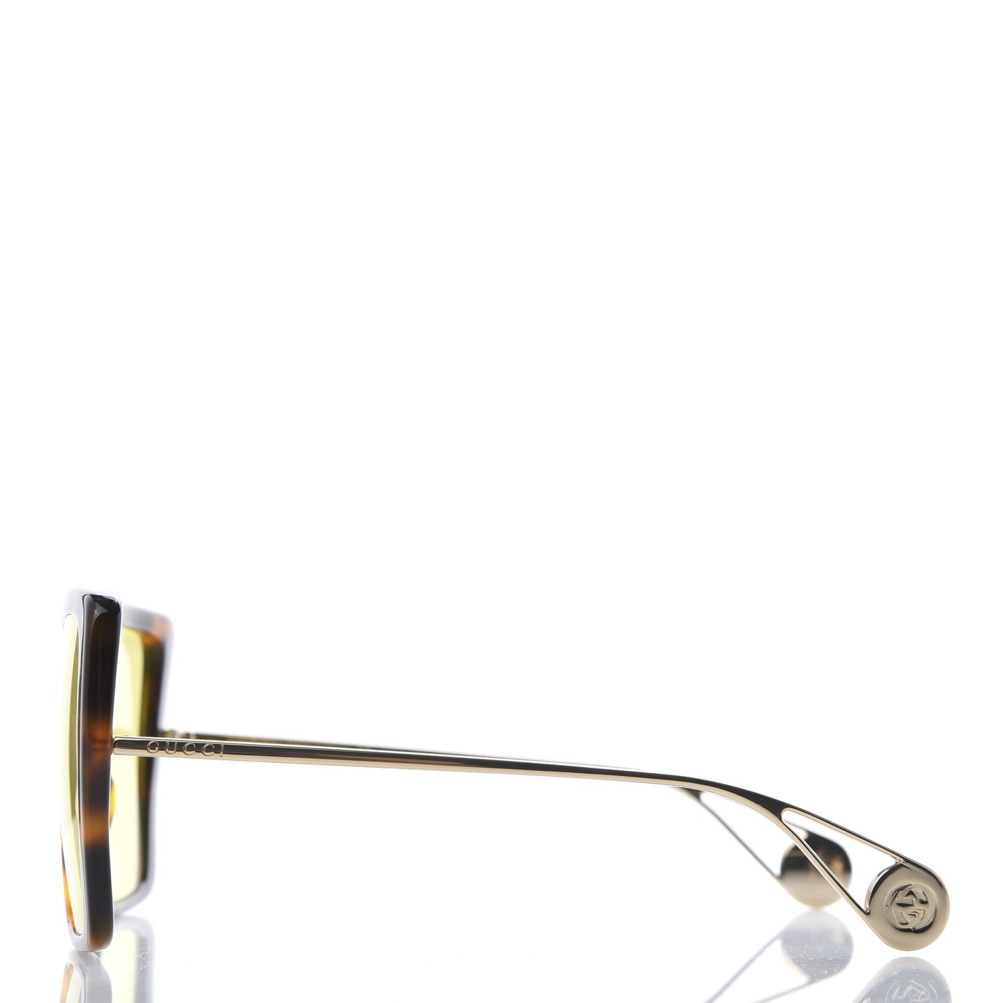 Acetate Oversize Square Frame GG0434S Sunglasses Havana Yellow