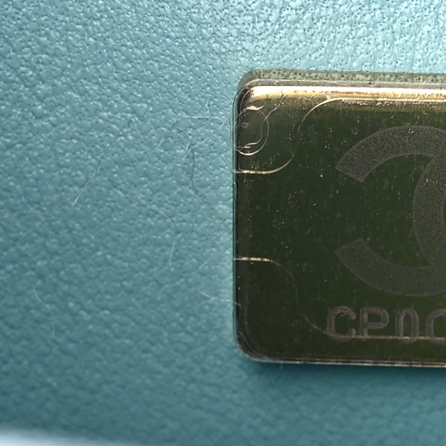 Chanel Metallic Caviar Quilted Extra Mini Coco Handle Flap Light Blue 7 of 12
