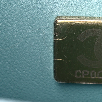 Chanel Metallic Caviar Quilted Extra Mini Coco Handle Flap Light Blue 7 of 12