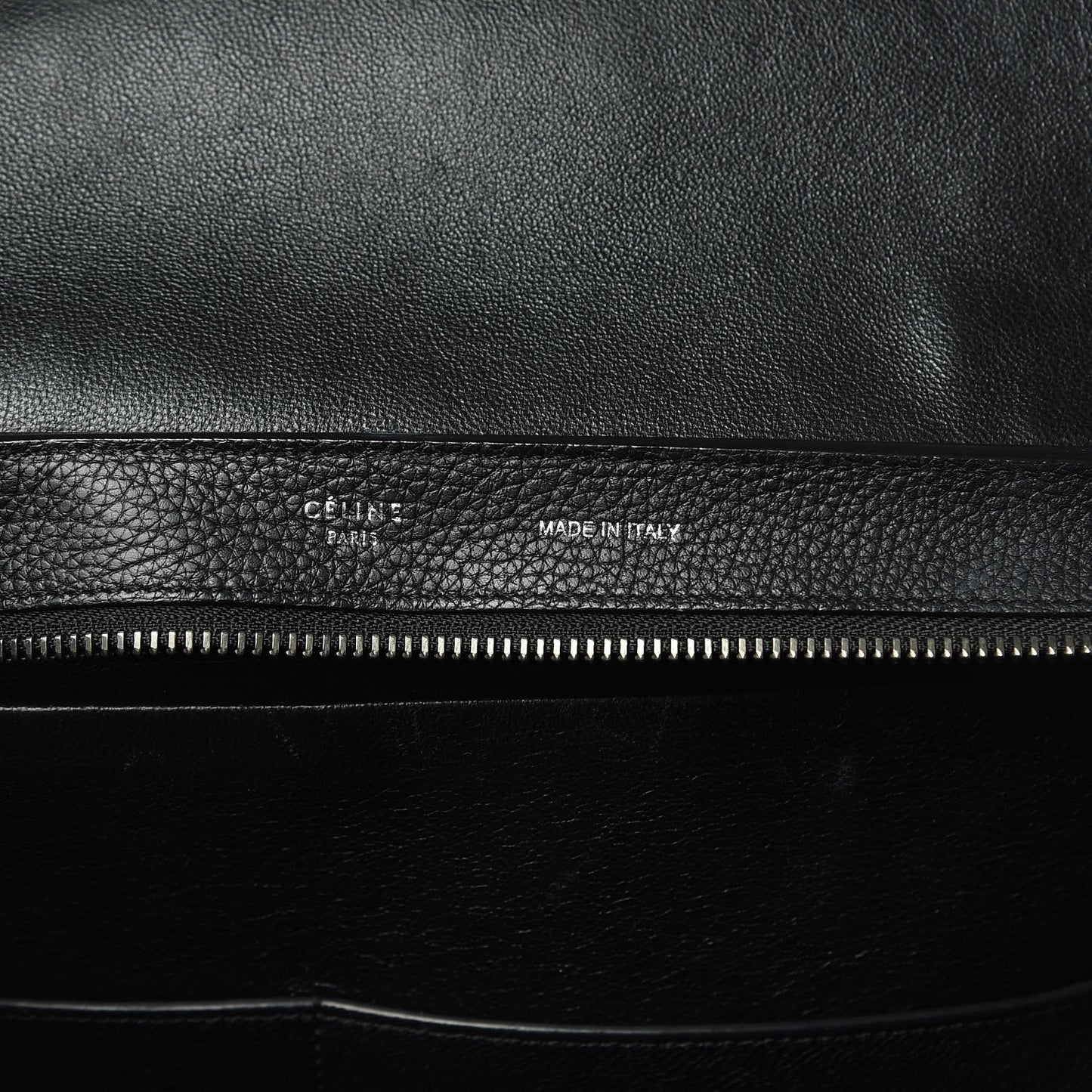 Drummed Calfskin Suede Small Trapeze Black