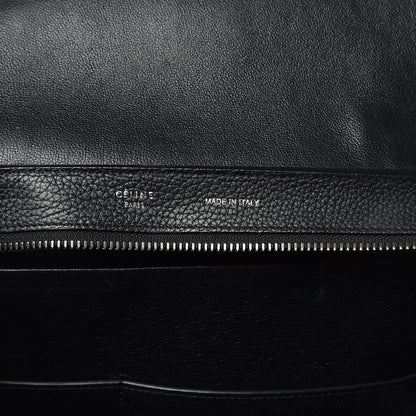 Celine Drummed Calfskin Suede Small Trapeze Black 6 of 13