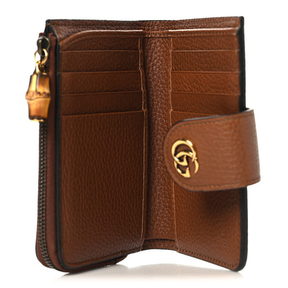 Gucci Piuma Calfskin Medium Bamboo Double G Wallet Cuir 5 of 8