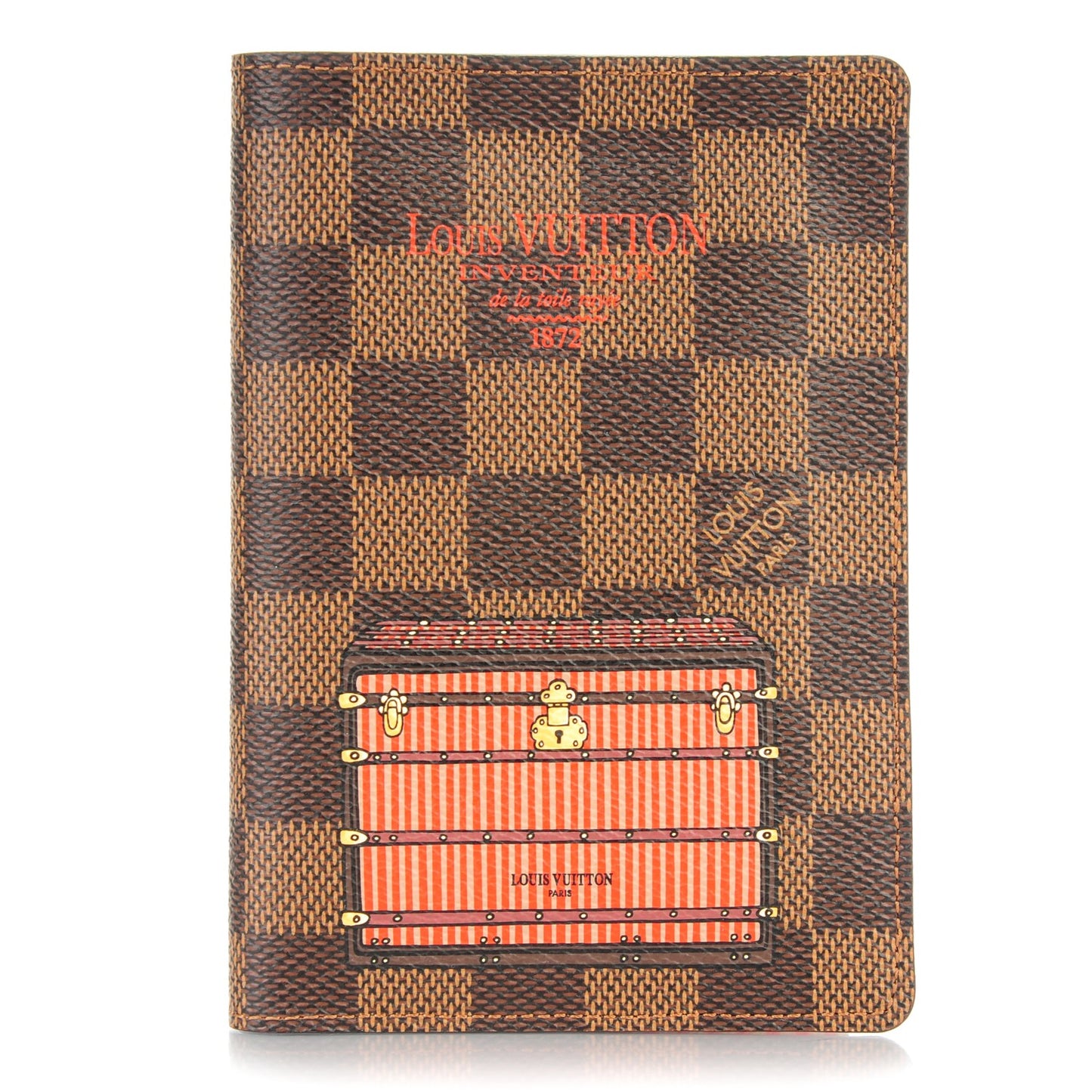 Damier Ebene Trunks and Locks Passport Cover