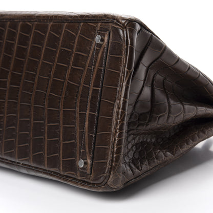 Hermes Matte Alligator Birkin 40 Chocolate 9 of 35