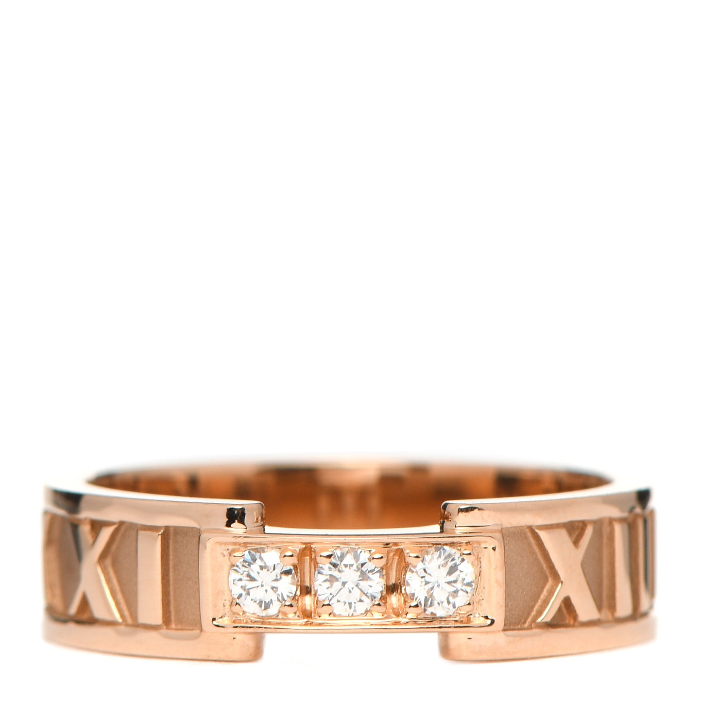 18K Rose Gold Diamond Atlas Ring 54 7