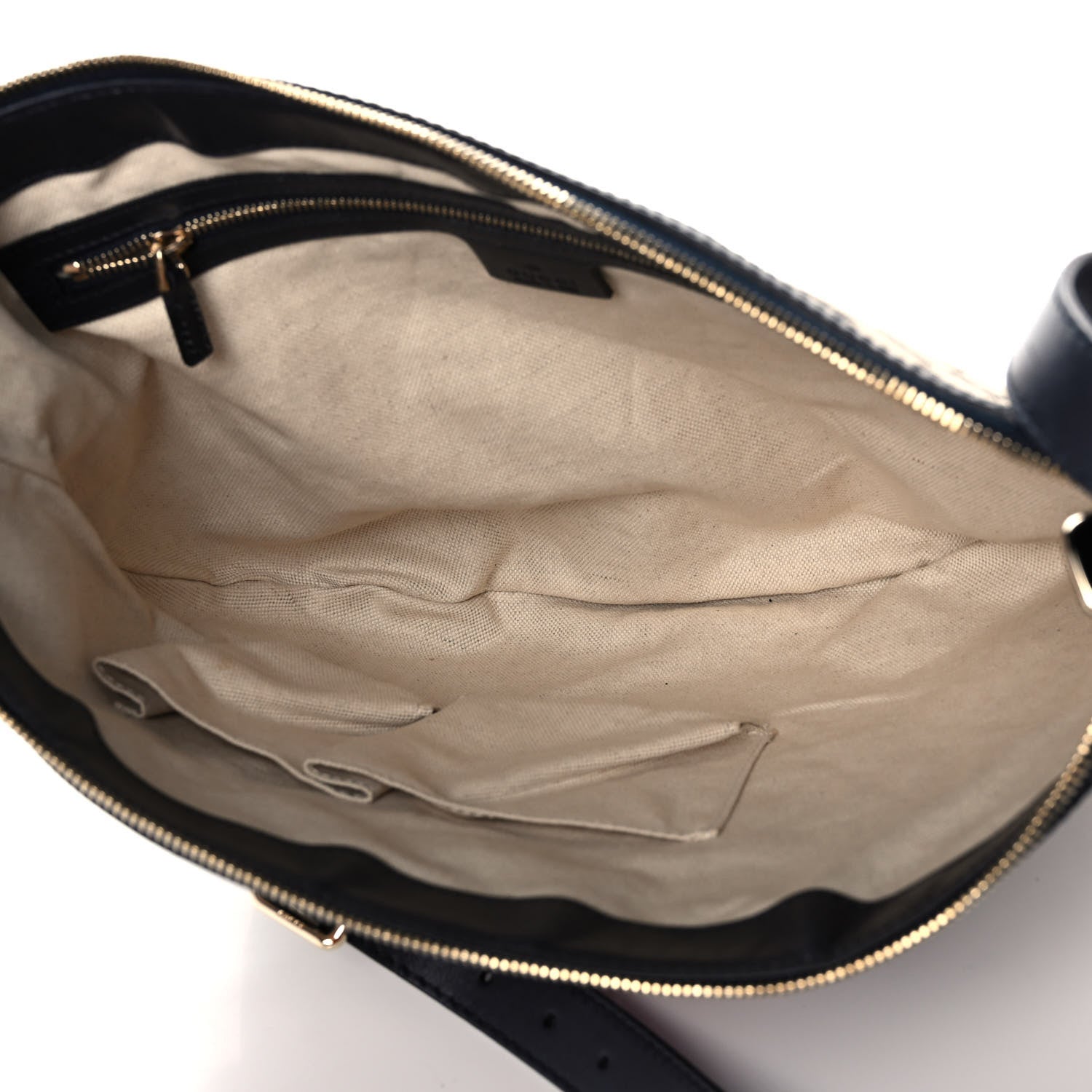 Gucci Monogram Vintage Web Medium Half Moon Hobo Navy 4 of 15