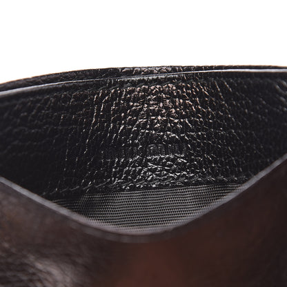 Miu Miu Goatskin Madras Card Case Black 6 of 8