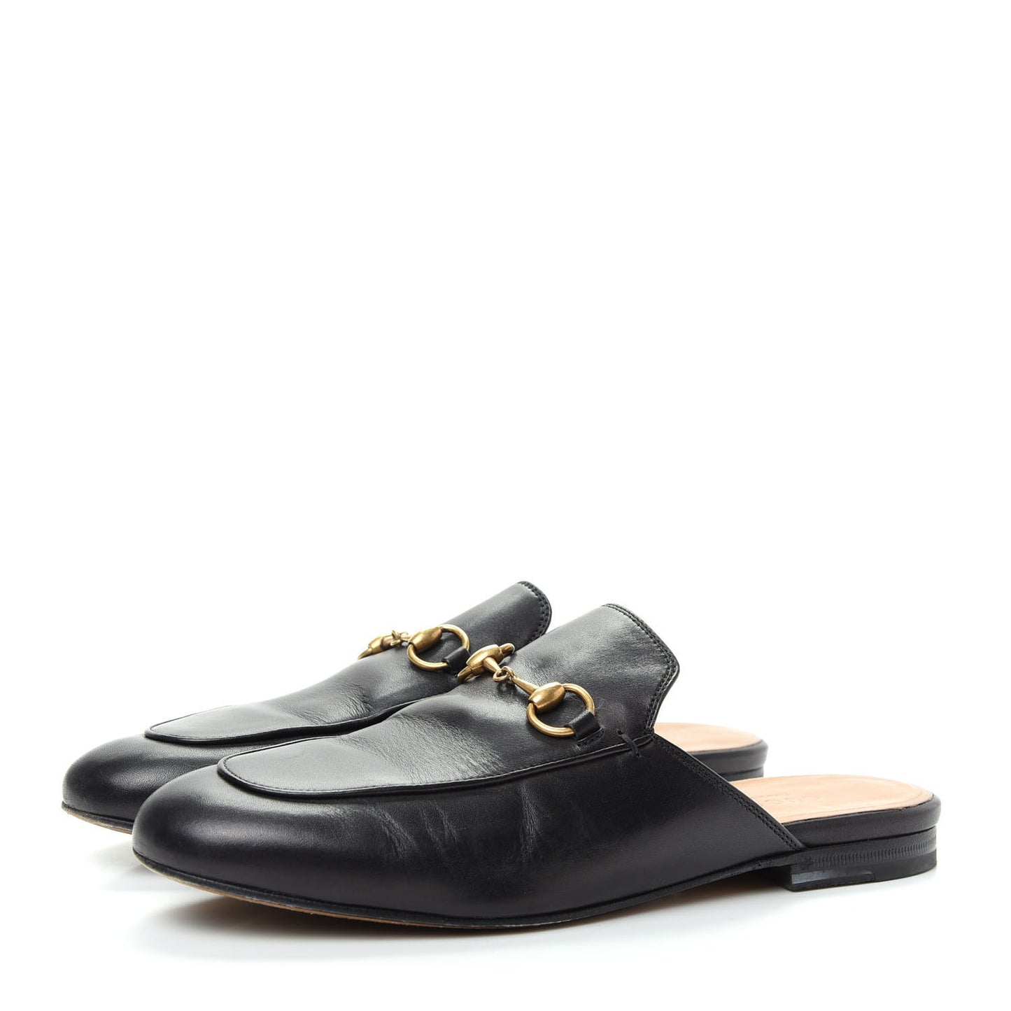 Calfskin Womens Princetown Slippers 37 Black