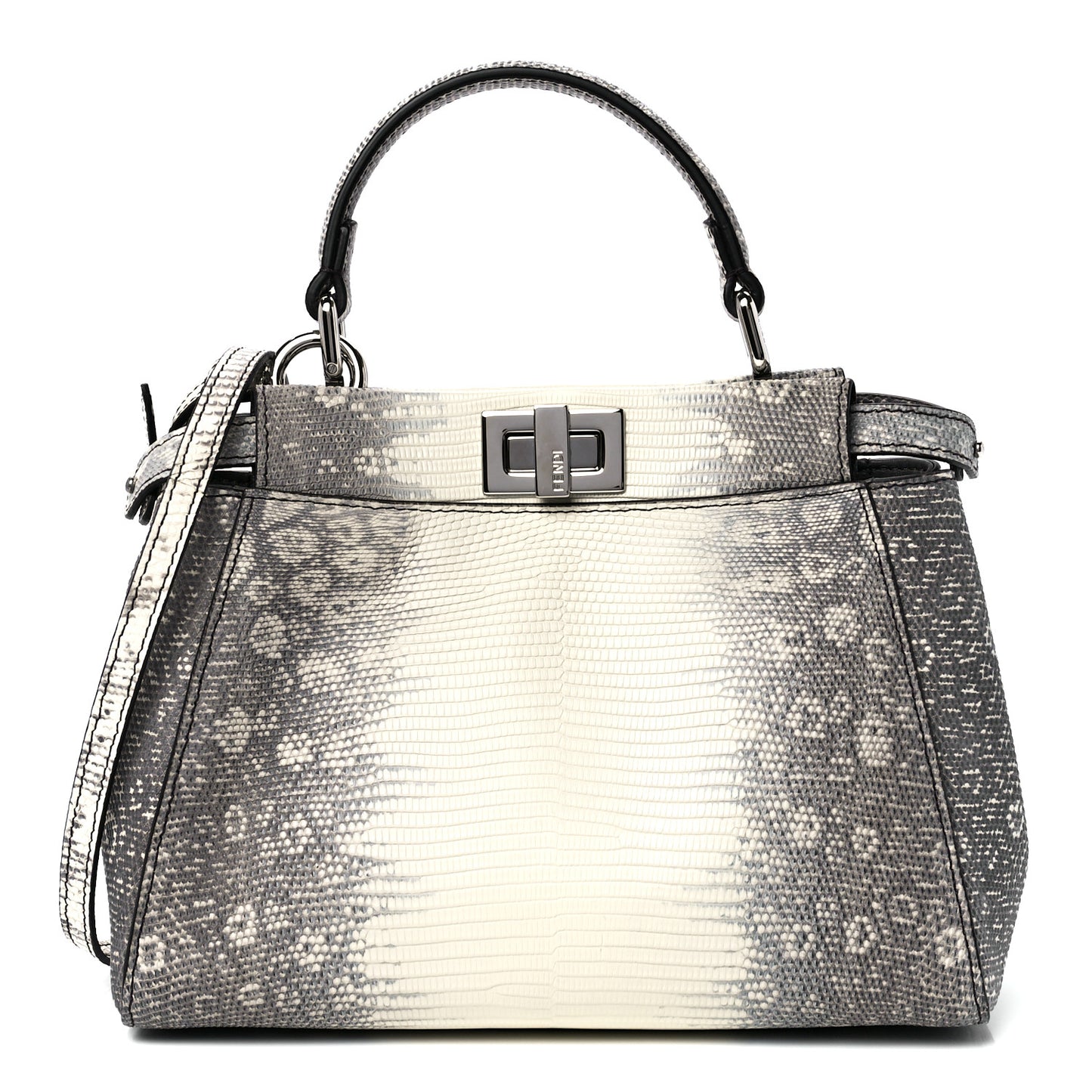 Lizard Togo Shiny Nappa Mini Peekaboo Iconic Satchel Roccia