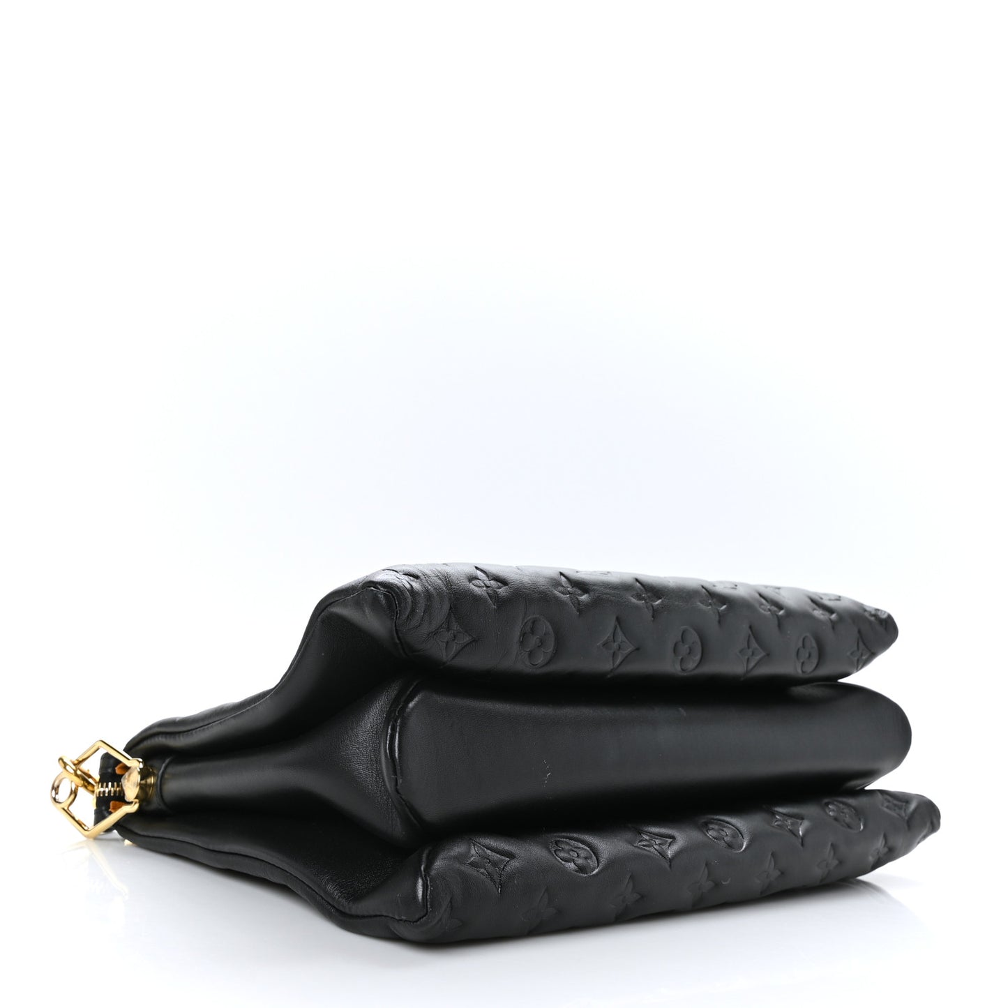 Lambskin Embossed Monogram Coussin MM Black