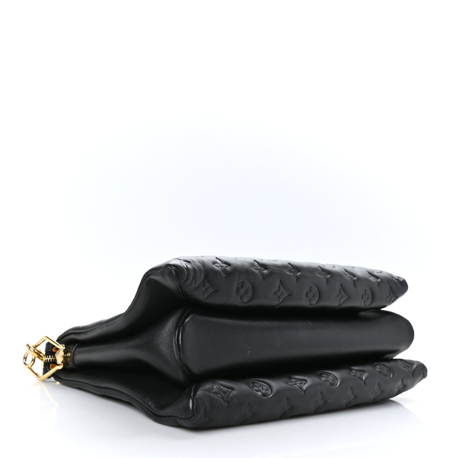 Louis Vuitton Lambskin Embossed Monogram Coussin MM Black 4 of 11
