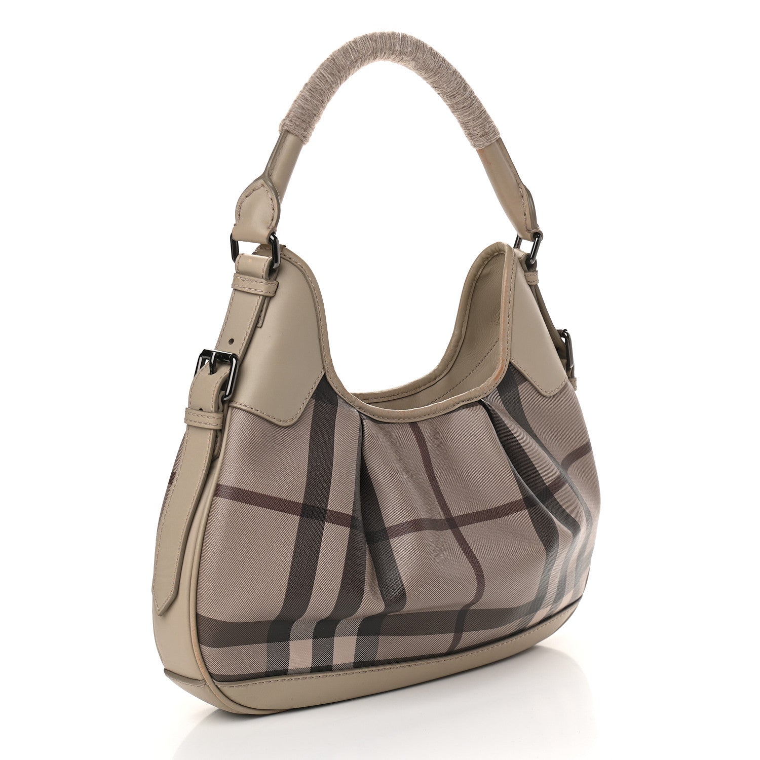 Burberry Smoked Check Brooklyn Hobo Trench 3 of 11