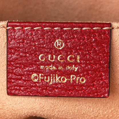 Gucci X DORAEMON Mini Vintage GG Supreme Monogram Camera Bag Beige Cherry Red 6 of 11