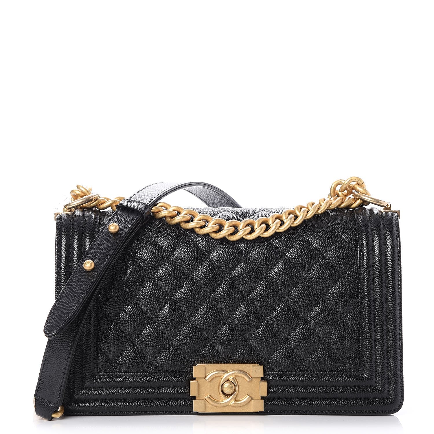 Chanel Caviar Quilted Medium Boy Flap Black 1 of 8