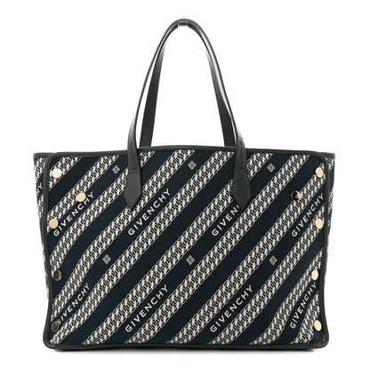 Givenchy Canvas Jacquard Medium Bond Tote Oil Blue 3 of 12